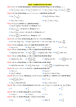 TOP 60 câu trắc nghiệm bài lôgarit mức thông hiểu (giải chi tiết)