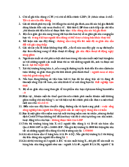 Đề cương ôn tập học phần Kinh tế học đại cương ( có đáp án) | Đại học Thăng Long