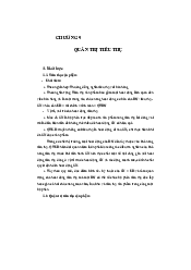 Lý thuyết chương 9 - Quản trị kinh doanh| Đại học Kinh Tế Quốc Dân