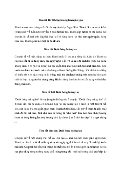 Tóm tắt Dưới bóng hoàng lan của Thạch Lam | Văn mẫu lớp 10 Chân trời sáng tạo