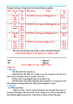 Giáo án Khoa học tự nhiên 7 Vật lí Bài 11: Phản xạ âm | Cánh diều