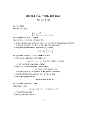 Đề thi mẫu Toán rời rạc 2023 | Trường đại học Bách Khoa Hà Nội