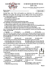 Đề Vật Lý - Chuẩn Form BGD - Đề Số 1