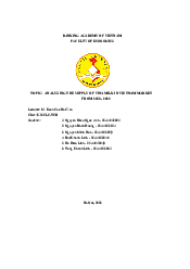 Phân tích các yếu tố ảnh hưởng đến cung của Vinamilk | Bài tập môn Kinh tế vi mô (Hệ CLC)