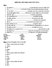 [TỔNG HỢP] Câu hỏi ôn tập kiểm tra giữ khoá phần từ vựng | Trường Đại học Hồng Đức