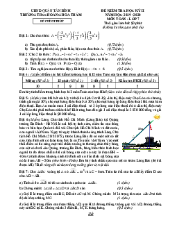 Đề kiểm tra học kì 2 Toán 7 năm 2019 – 2020 trường THCS Hoàng Hoa Thám – TP HCM