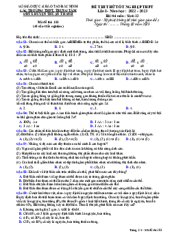 Đề thi thử THPT Quốc gia năm 2023 môn Sinh lần 1 trường THPT Thuận Thành, Bắc Ninh