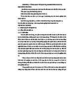 CHƯƠNG 1: TỔNG QUAN VỀ DỊCH VỤ VÀ MARKETING DỊCH VỤ