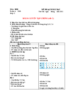 Giáo án buổi chiều môn Toán 2 sách Kết nối tri thức với (Cả năm) | Tuần 6