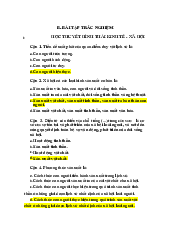 Bài tập trắc nghiệm môn Triết học Mác Lênin | Trường Đại học Luật, Đại học Quốc gia Hà Nội