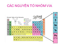 Các nguyên tố nhóm VIA | Bài giảng môn Hóa vôn cơ | Đại học Bách khoa hà nội