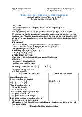 Kế hoạch bài dạy Bài 5: Phép nhân và phép chia phân số môn Toán 6