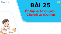 Giáo án điện tử Tiếng việt 1 bài 25 Cánh diều: Ôn tập và kể chuyện