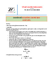 lý thuyết chuyên đề đo lường chi phí sinh hoạt | Đại học Kinh tế Thành phố Hồ Chí Minh