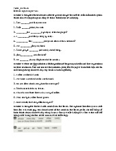 Homework Unit 1  môn Tiếng Anh  | Học viện Nông nghiệp Việt Nam