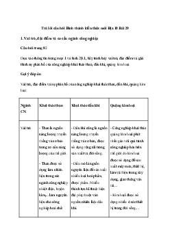 Địa lí 10 Bài 29: Địa lí một số ngành công nghiệ - Kết Nối Tri Thức