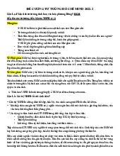 Đề cương Tư tưởng Hồ Chí Minh 2022.2 - Tư tưởng Hồ Chí Minh (SSH1050) | Trường Đại học Bách khoa Hà Nội