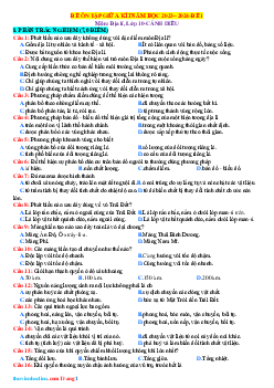 Bộ đề ôn tập GHK I Địa 10 Cánh Diều (có đáp án)