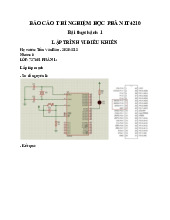 Báo cáo thí nghiệm Lập trình vi điều khiển môn Lập trình hệ nhúng | Trường Đại học Bách Khoa Hà Nội