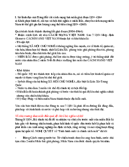 Sự lãnh đạo của Đảng đối với cách mạng hai miền giai đoạn 1954-1964
