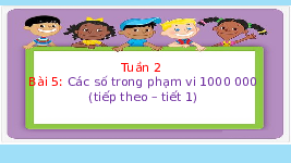 Giáo án điện tử Toán 4 Tuần 2 Bài 4 Cánh diều: Các số trong phạm vi 1000 000