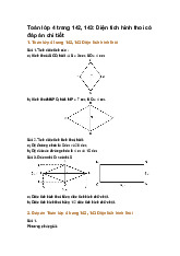 Toán lớp 4 trang 142, 143: Diện tích hình thoi có đáp án chi tiết