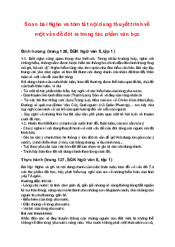 Soạn bài Nghe và tóm tắt nội dung thuyết trình về một vấn đề đặt ra trong tác phẩm văn học | Ngữ văn 8 Cánh Diều