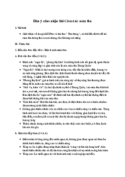 Văn mẫu lớp 10: Cảm nhận bài thơ Cảm xúc mùa thu của Đỗ Phủ (Dàn ý + 6 Mẫu) | Cánh diều