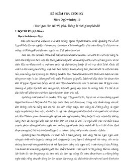 Giải Đề thi học kì 1 môn Ngữ văn 10 năm 2023 - 2024 sách Kết nối tri thức với cuộc sống đề 4