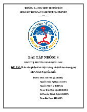 Bài tập nhóm: Phân tích thị trường nhà ở khu chung cư môn Thị trường bất động sản | Đại học Kinh tế Quốc Dân