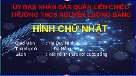 Giáo án điện tử Toán 8 Bài 13 Kết nối tri thức: Hình chữ nhật