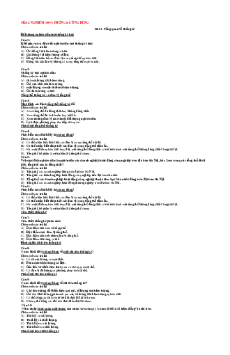 Trắc nghiệm thống kê ứng dụng