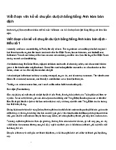 Viết đoạn văn kể về chuyến du lịch bằng tiếng Anh kèm bản dịch | Tiếng Anh 9