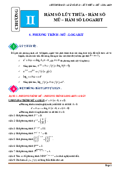 Tài liệu chuyên đề phương trình mũ và phương trình lôgarit