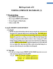 Bài thực hành 05: Oracle virtual private database và exempt access policy | Môn Dữ liệu lớn - Đại học Sư phạm Kỹ thuật Thành phố Hồ Chí Minh