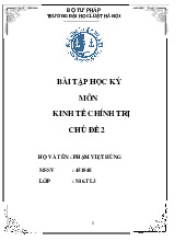 Đề cương môn kinh tế chính trị- Trường Đại học bách khoa - Đại học đà nẵng