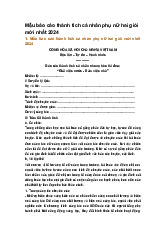 Mẫu báo cáo thành tích cá nhân phụ nữ hai giỏi mới nhất 2024