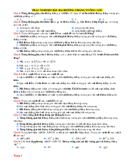 TOP 29 câu trắc nghiệm Toán 11 về hai đường thẳng vuông góc (mức thông hiểu)