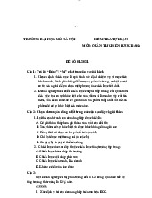 Bài Kiểm tra tự luận Quản trị chiến lược - Phân tích hoạt động kinh doanh | Đại học Mở Hà Nội