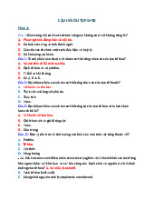 Câu hỏi ôn tập Sinh học tế bào | Đại học Nguyễn Tất Thành