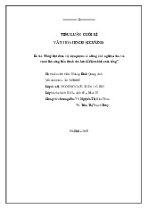 Tiểu luận môn Đại cương văn hóa - Trường Đại học lao động -  xã hội