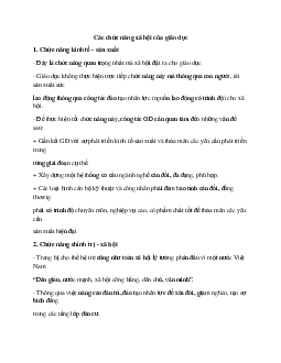 Các chức năng xã hội của giáo dục?