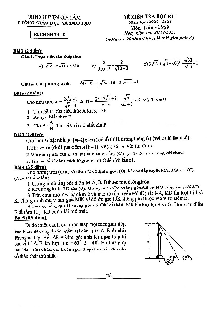 Đề thi học kì 1 Toán 9 năm 2020 – 2021 phòng GD&ĐT Gia Lâm – Hà Nội