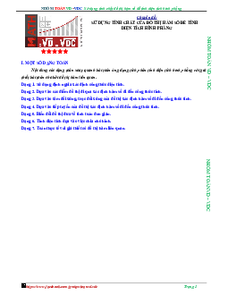 Sử dụng tính chất của đồ thị hàm số để tính diện tích hình phẳng Toán 12