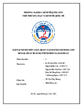 Phân tích một tình huống đàm phán | Môn Giao dịch và đàm phán kinh doanh - Đại học Kinh Tế Quốc Dân