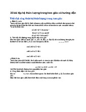 35 bài tập hệ thức lượng trong tam giác có hướng dẫn - Toán 10