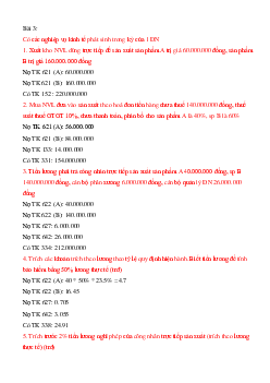 Bài tập Nguyên lý kế toán ôn tập