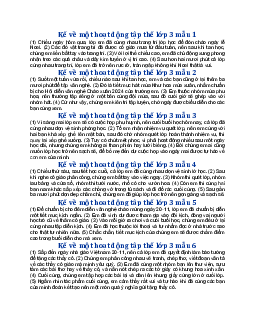 Kể về một hoạt động tập thể mà em đã tham gia - Tập làm văn lớp 3 Kết nối tri thức