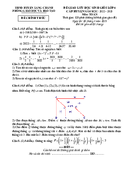 Đề giao lưu HSG Toán 6 năm 2022 – 2023 phòng GD&ĐT Lang Chánh – Thanh Hóa