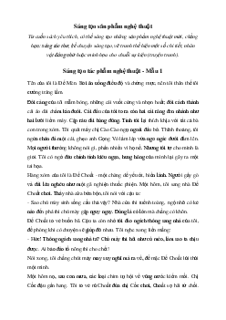 Sáng tạo sản phẩm nghệ thuật (6 mẫu) | Ngữ văn 6 | Kết nối tri thức